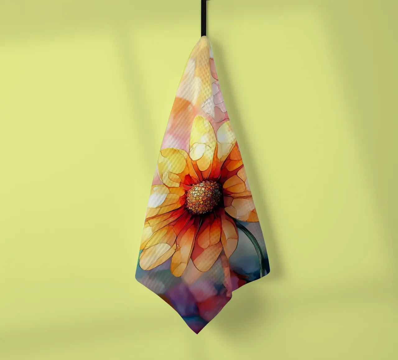 Vetro colorato con fiori canovaccio da cucina da Théïa's Fantasia World