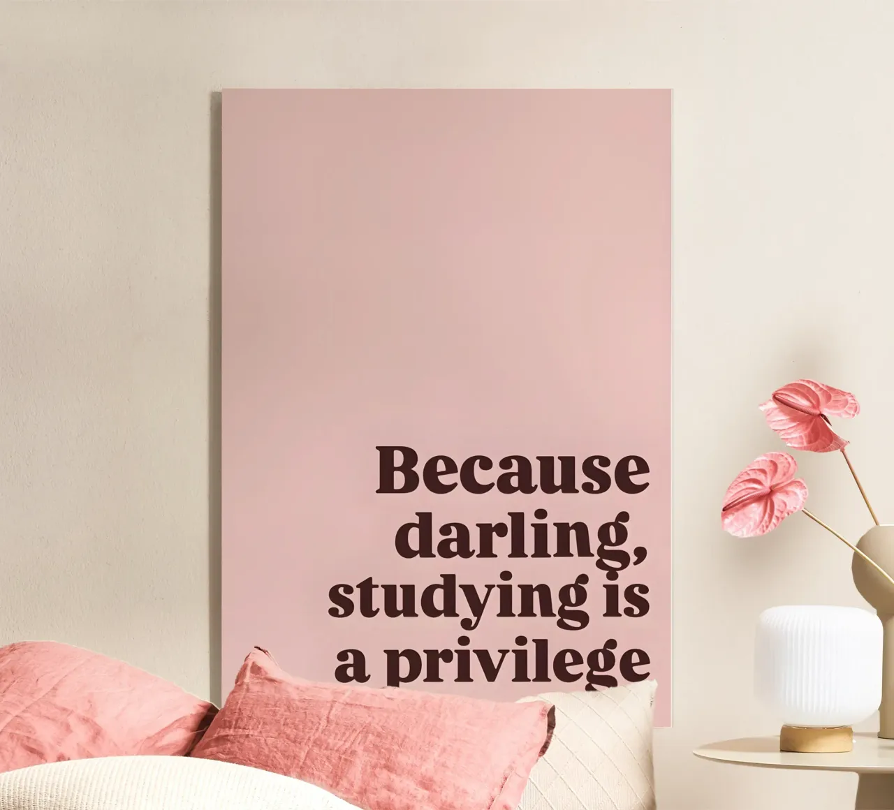 "Because darling, studying is a privilege." metacrilato de Type & Tape