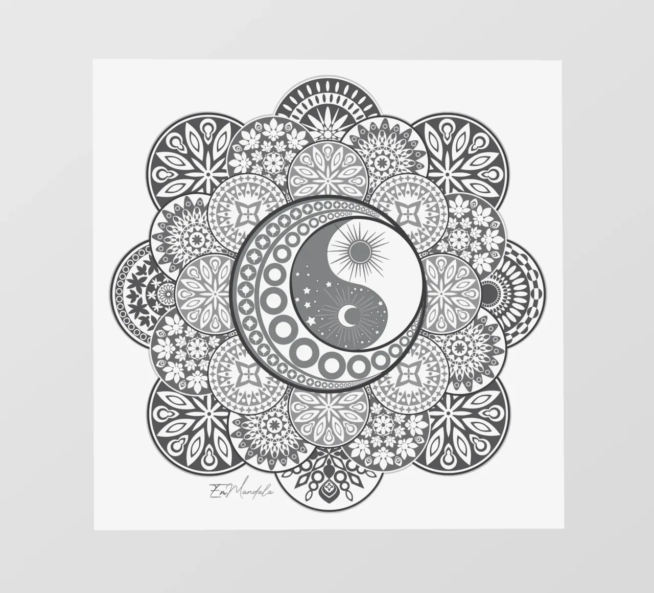 Mandala, yin e yang pellicola backlit da Collection “Esprit Mandala"