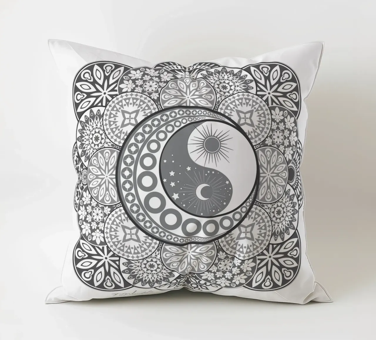Mandala, yin e yang cuscino da Collection “Esprit Mandala"