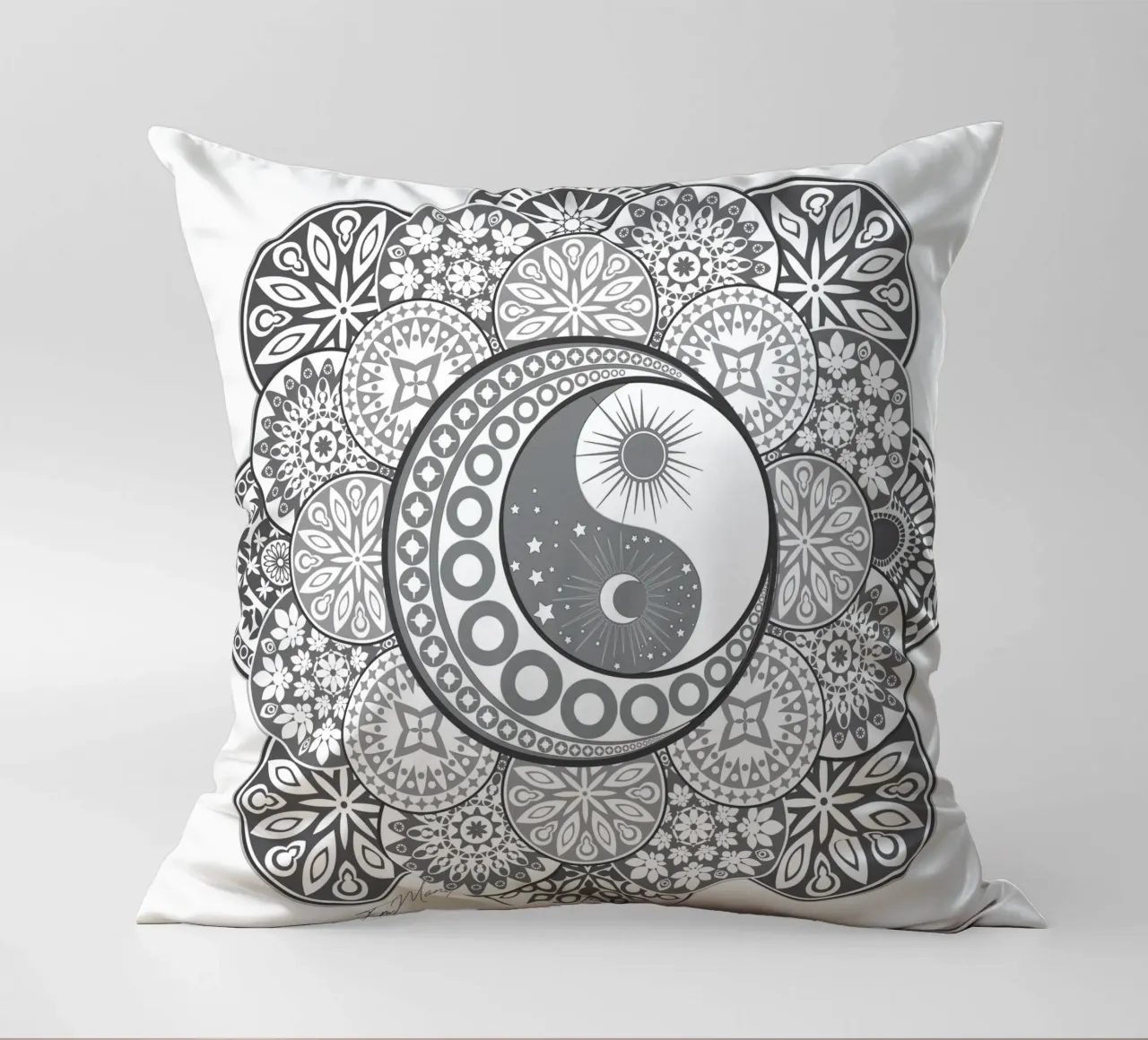 Mandala, yin e yang cuscino da Collection “Esprit Mandala"