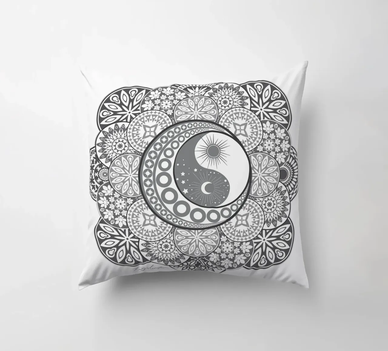 Mandala, yin e yang cuscino da Collection “Esprit Mandala"