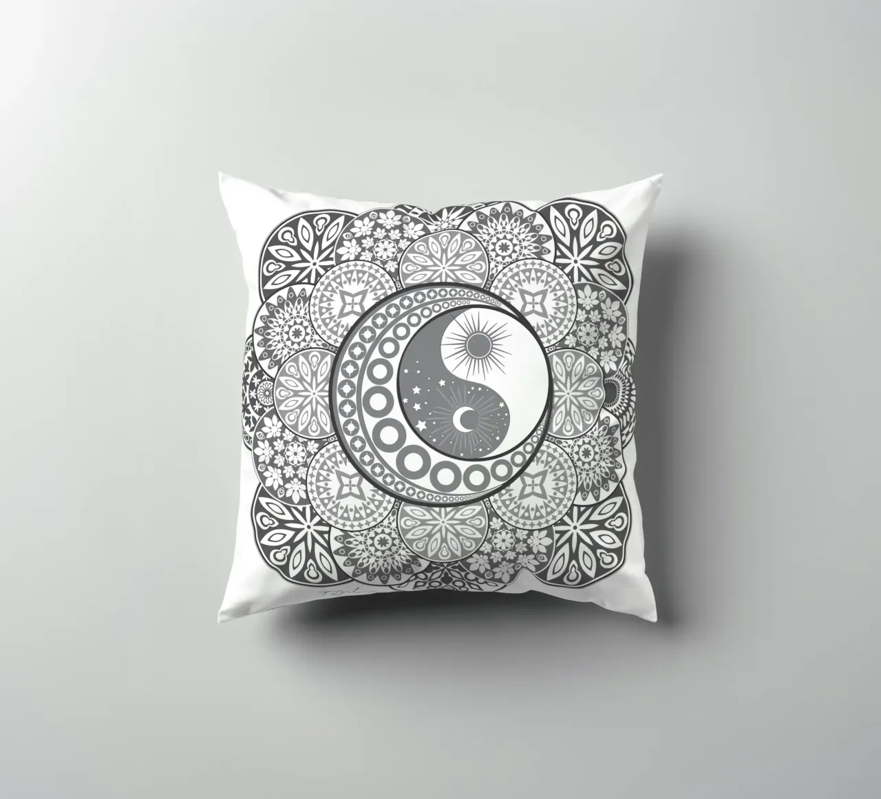 Mandala, yin e yang cuscino da Collection “Esprit Mandala"