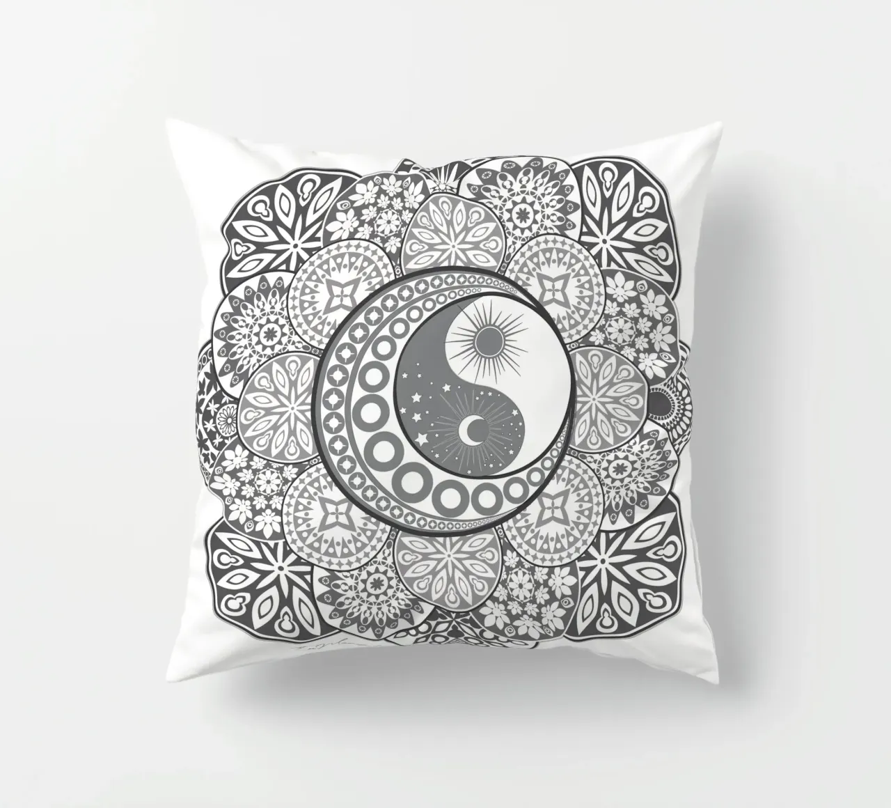 Mandala, yin e yang cuscino da Collection “Esprit Mandala"