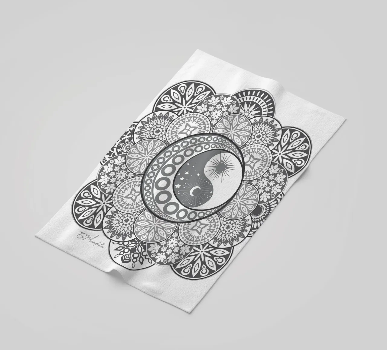 Mandala, yin e yang telo mare da Collection “Esprit Mandala"