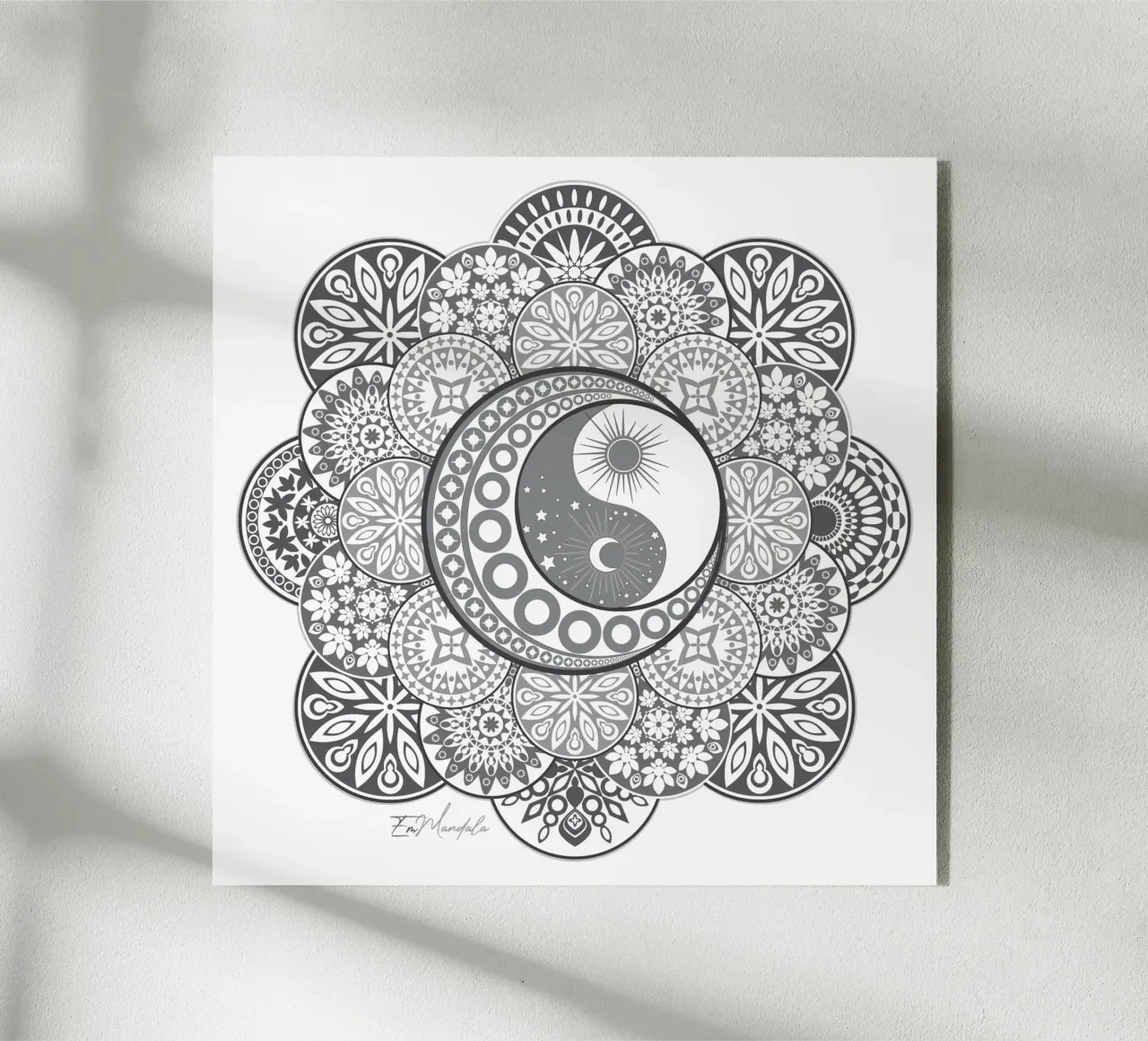 Mandala, yin e yang plexiglass da Collection “Esprit Mandala"