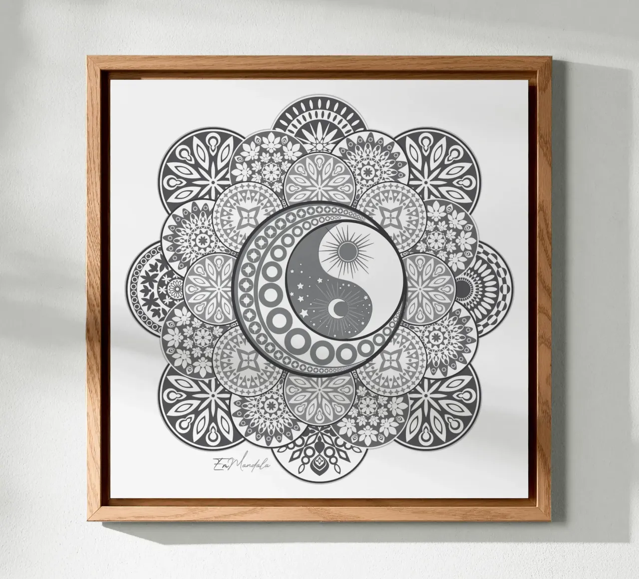 Mandala, yin e yang alluminio dibond da Collection “Esprit Mandala"