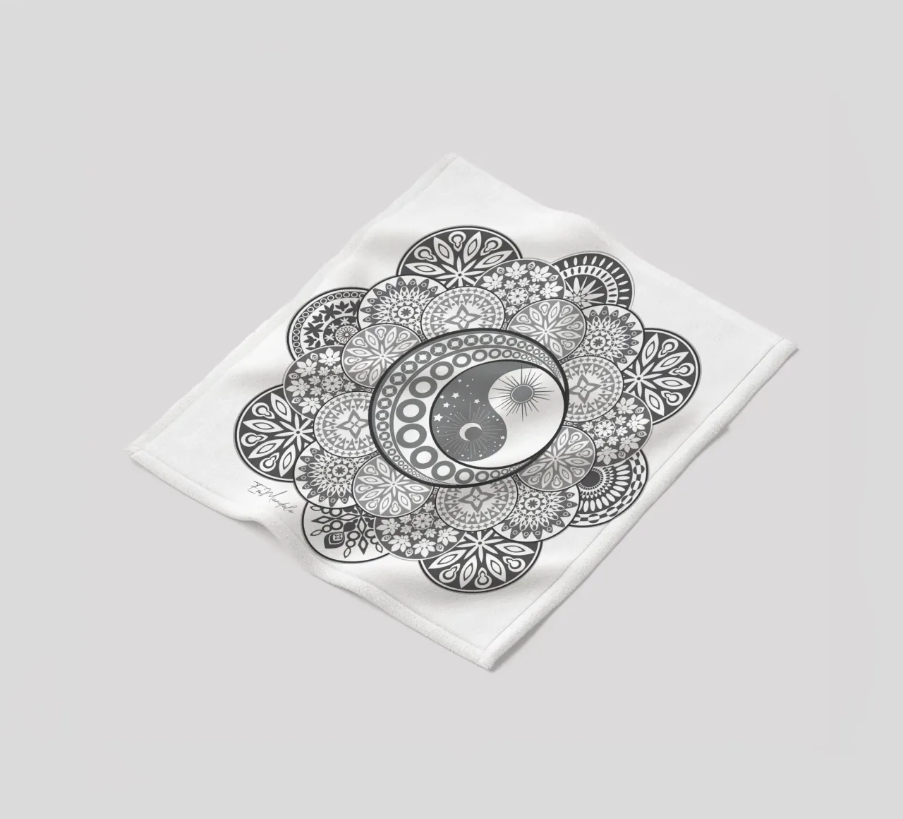Mandala, yin e yang coperta in pile da Collection “Esprit Mandala"