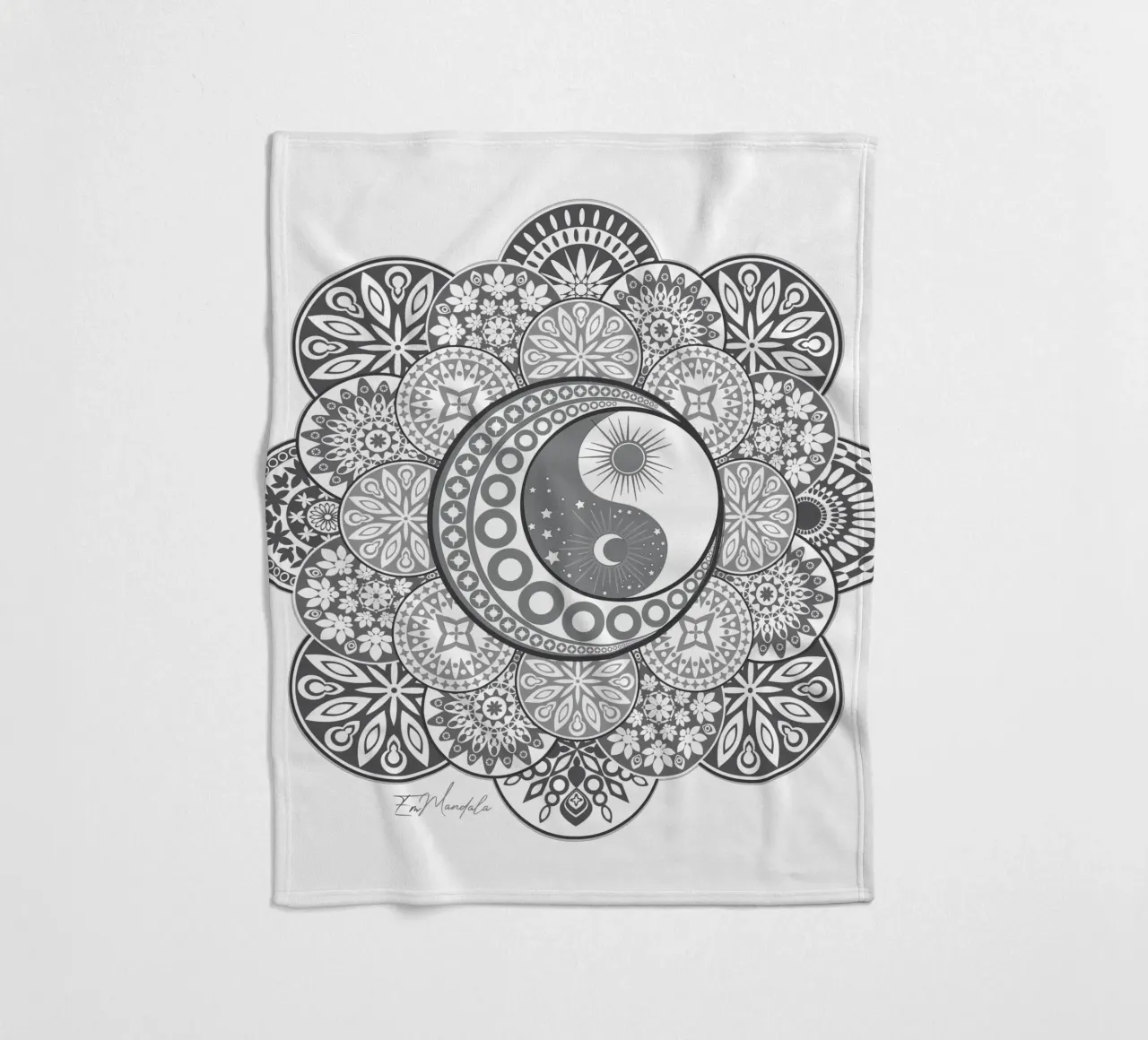 Mandala, yin e yang coperta in pile da Collection “Esprit Mandala"