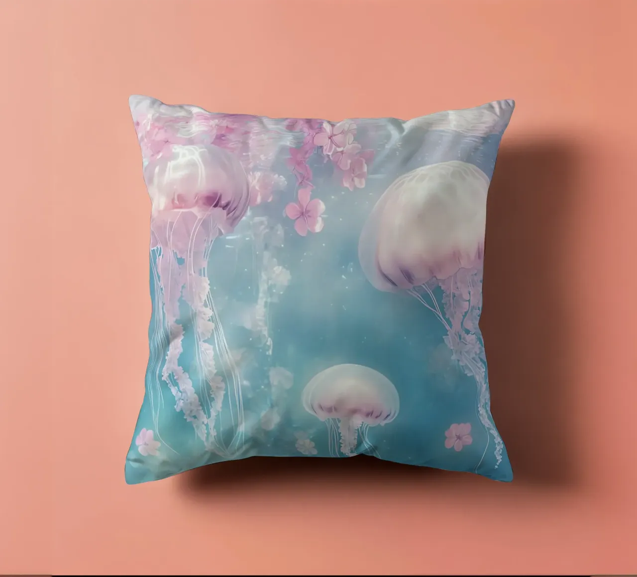 Sott'acqua, meduse e fiori sognano cuscino da Théïa's Fantasia World