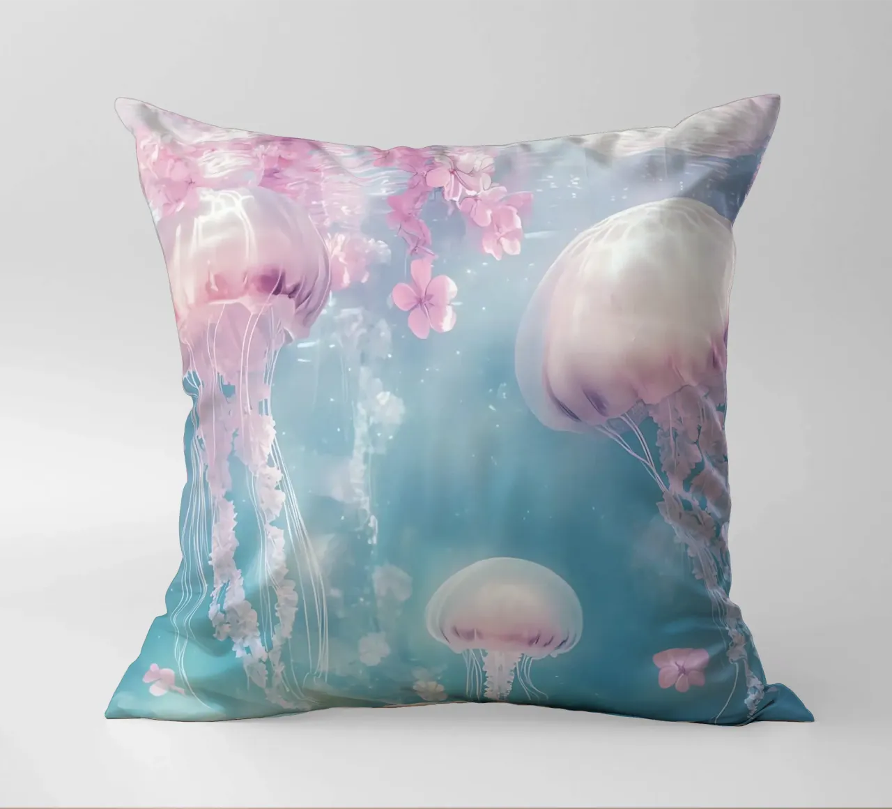 Sott'acqua, meduse e fiori sognano cuscino da Théïa's Fantasia World
