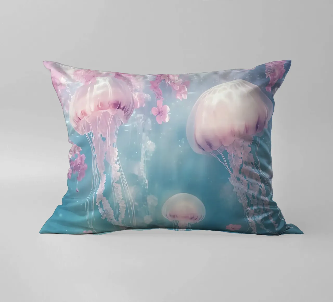 Sott'acqua, meduse e fiori sognano cuscino da Théïa's Fantasia World