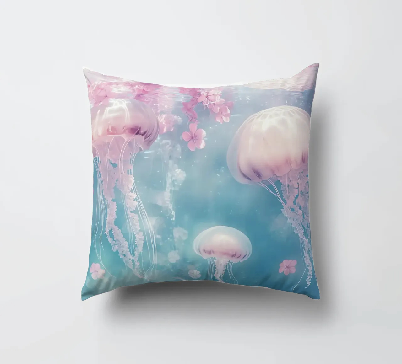Sott'acqua, meduse e fiori sognano cuscino da Théïa's Fantasia World