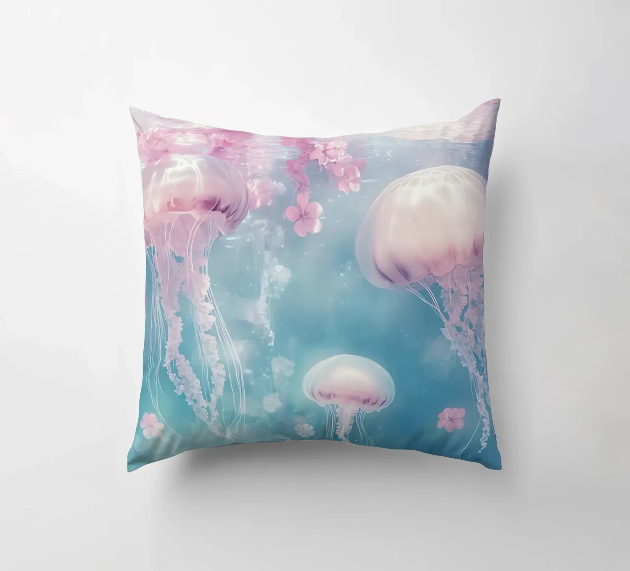 Sott'acqua, meduse e fiori sognano cuscino da Théïa's Fantasia World