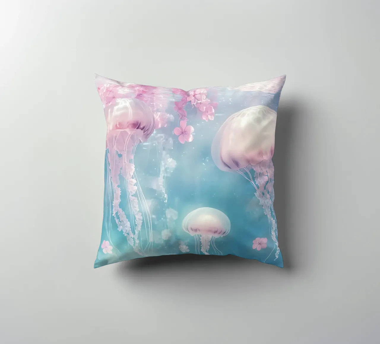 Sott'acqua, meduse e fiori sognano cuscino da Théïa's Fantasia World