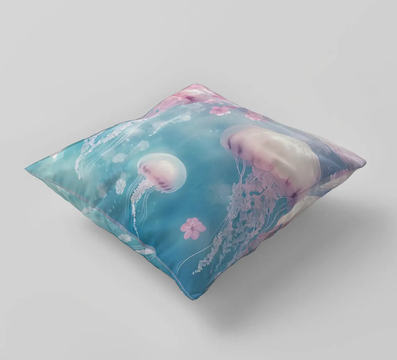 Sott'acqua, meduse e fiori sognano cuscino da Théïa's Fantasia World