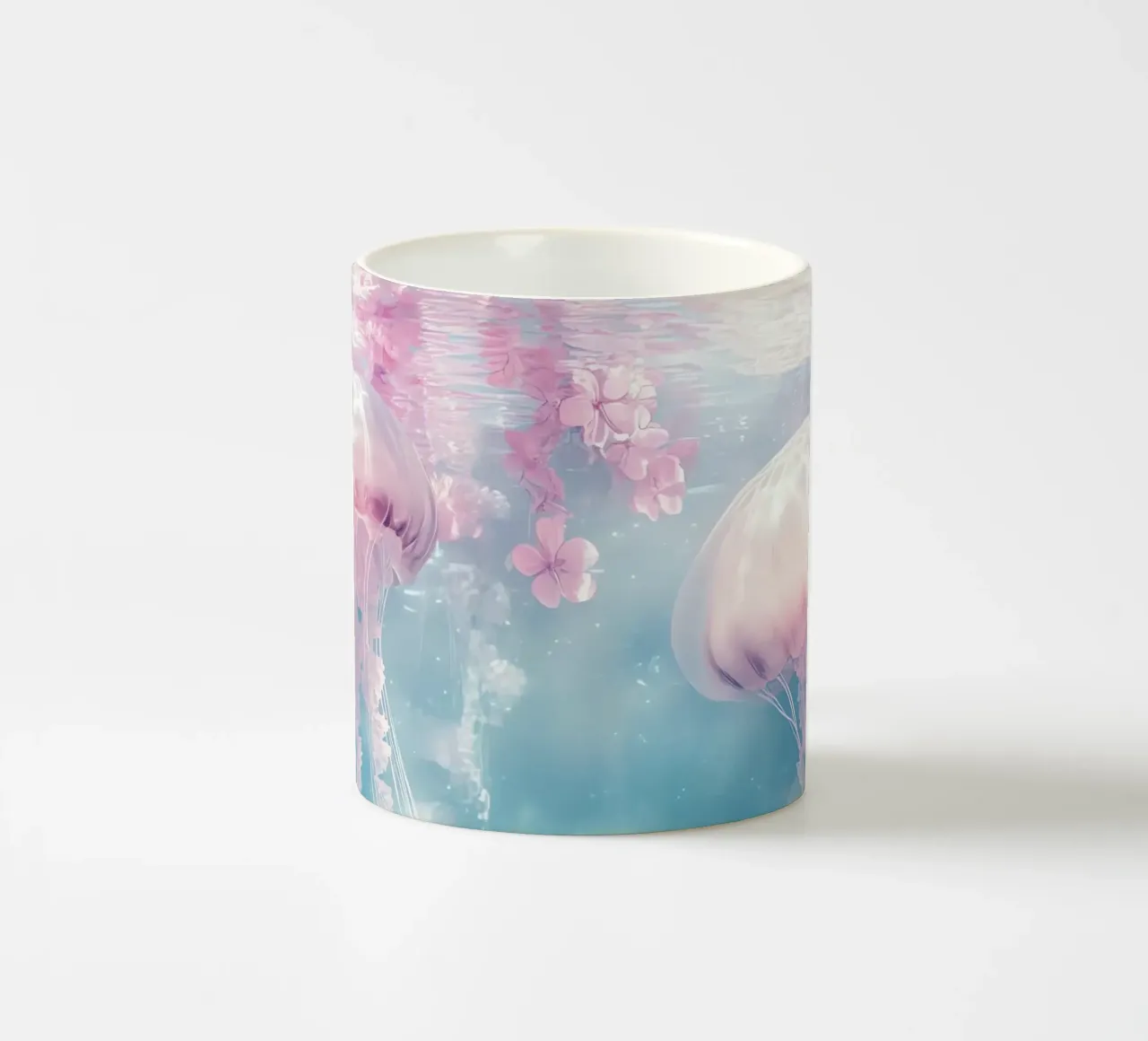 Sott'acqua, meduse e fiori sognano tazza in ceramica da Théïa's Fantasia World