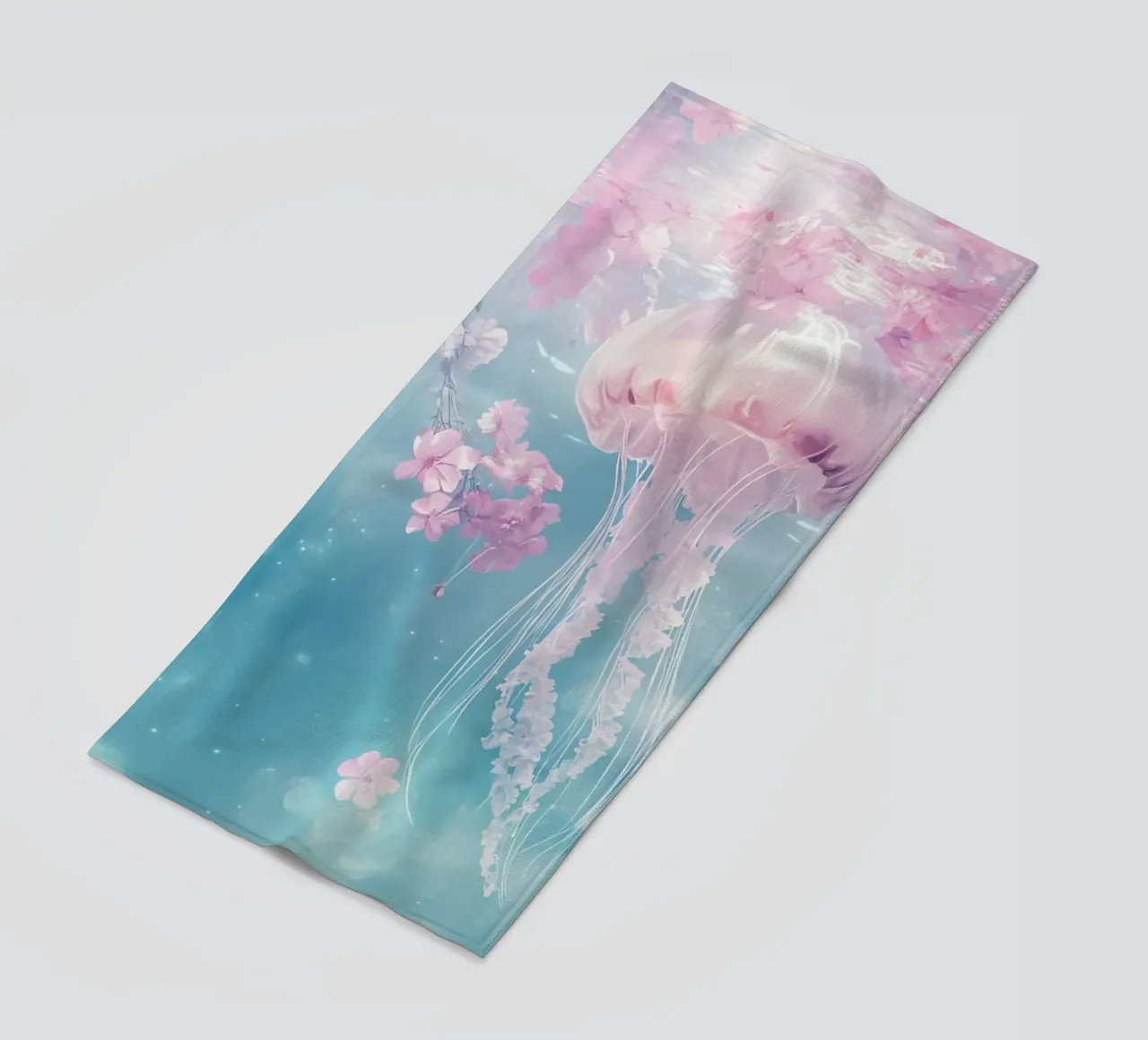 Sott'acqua, meduse e fiori sognano telo mare da Théïa's Fantasia World