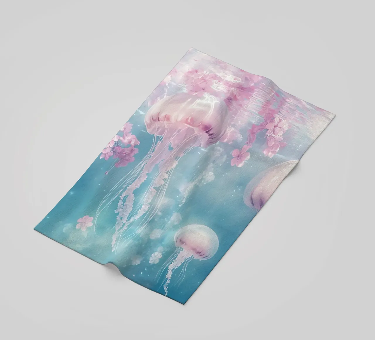Sott'acqua, meduse e fiori sognano telo mare da Théïa's Fantasia World
