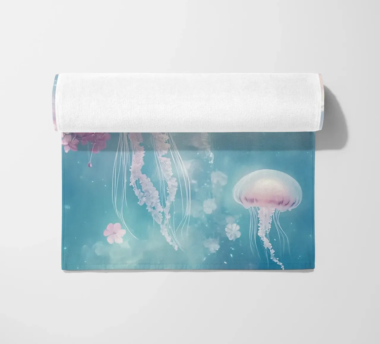 Sott'acqua, meduse e fiori sognano telo mare da Théïa's Fantasia World