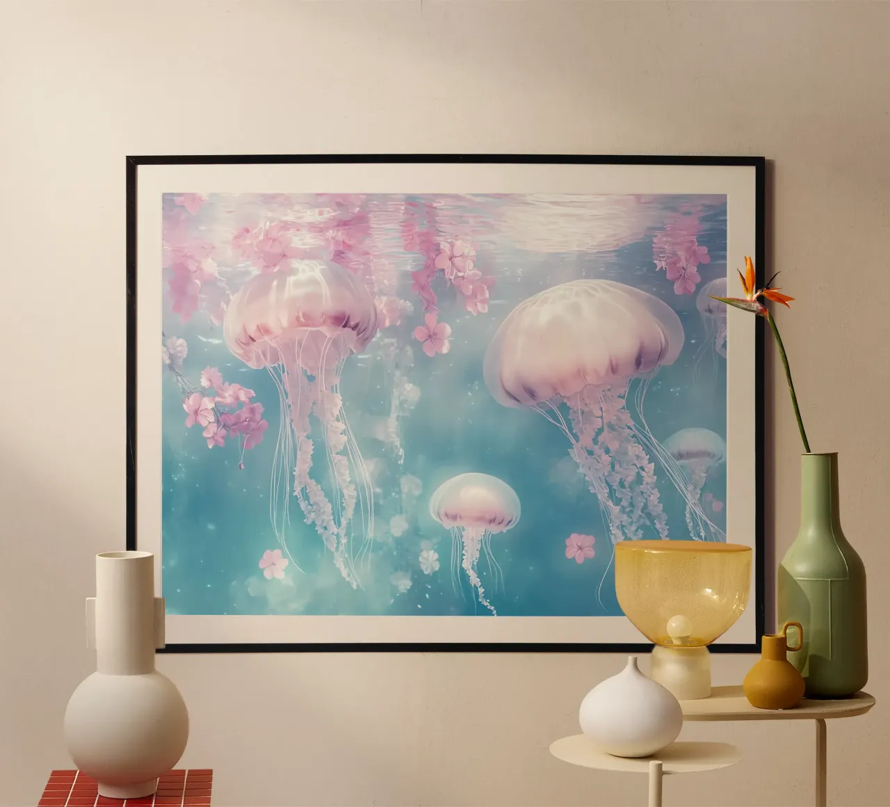 Sott'acqua, meduse e fiori sognano poster da Théïa's Fantasia World