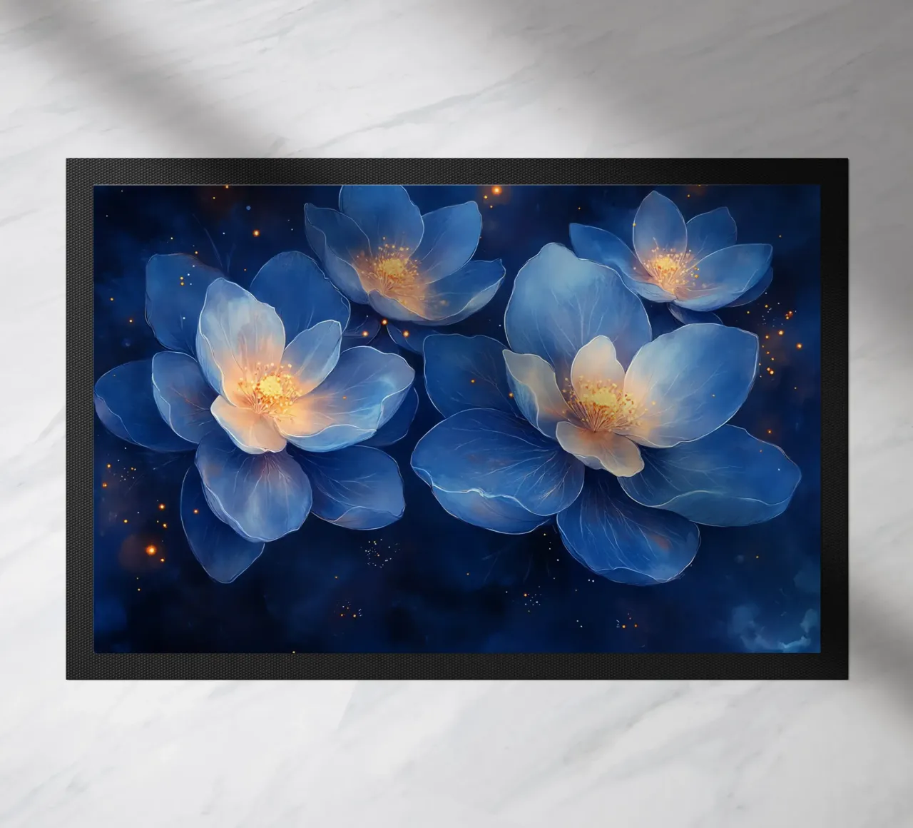 Fleurs d'Étoiles: blu e oro nella notte zerbino da Théïa's Fantasia World