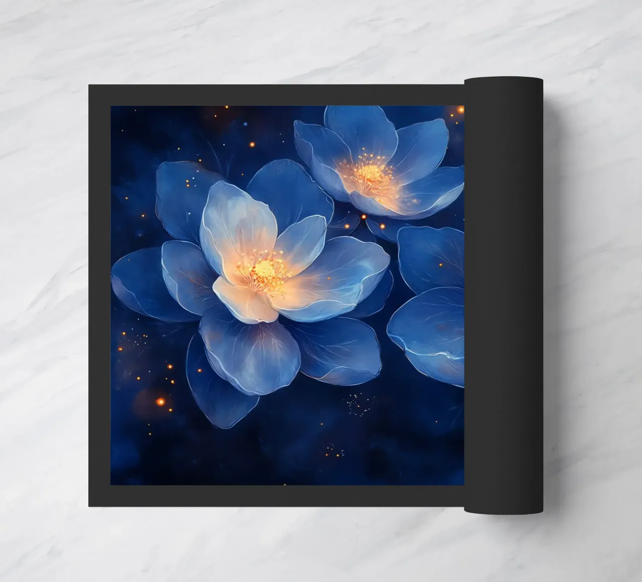 Fleurs d'Étoiles: blu e oro nella notte zerbino da Théïa's Fantasia World