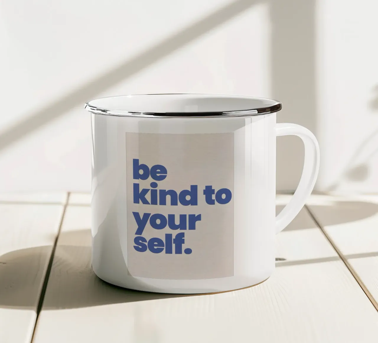 Be kind to yourself tazza in smalto da Type & Tape