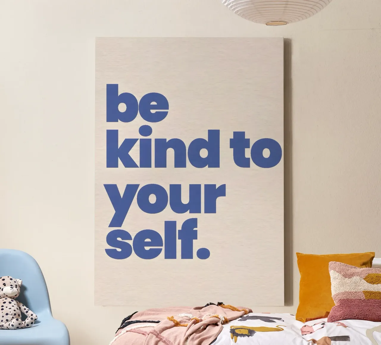 Be kind to yourself tela con Cornice a cassetta da Type & Tape