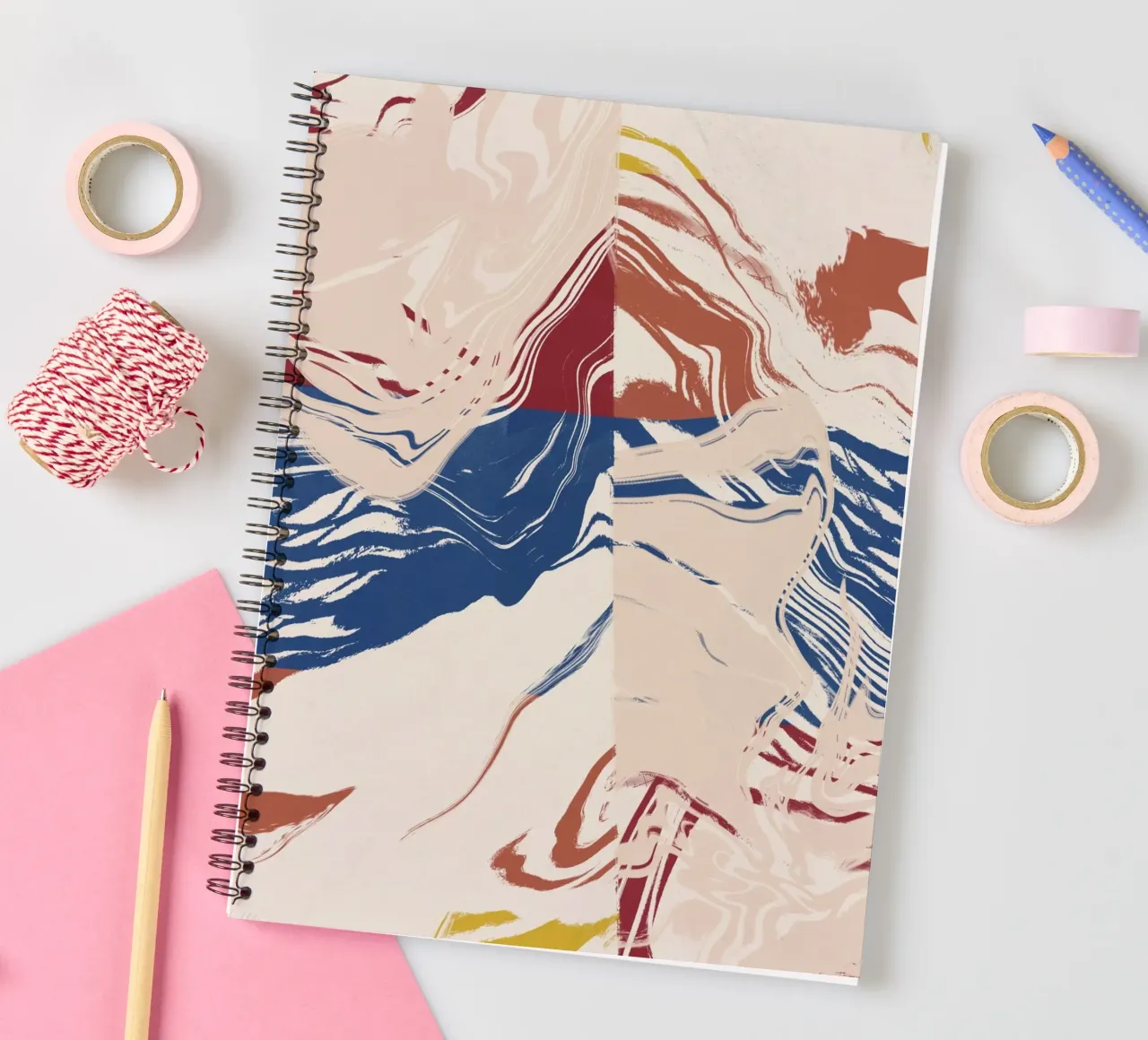 Fluid design 02 spiral notebook by Little Dean