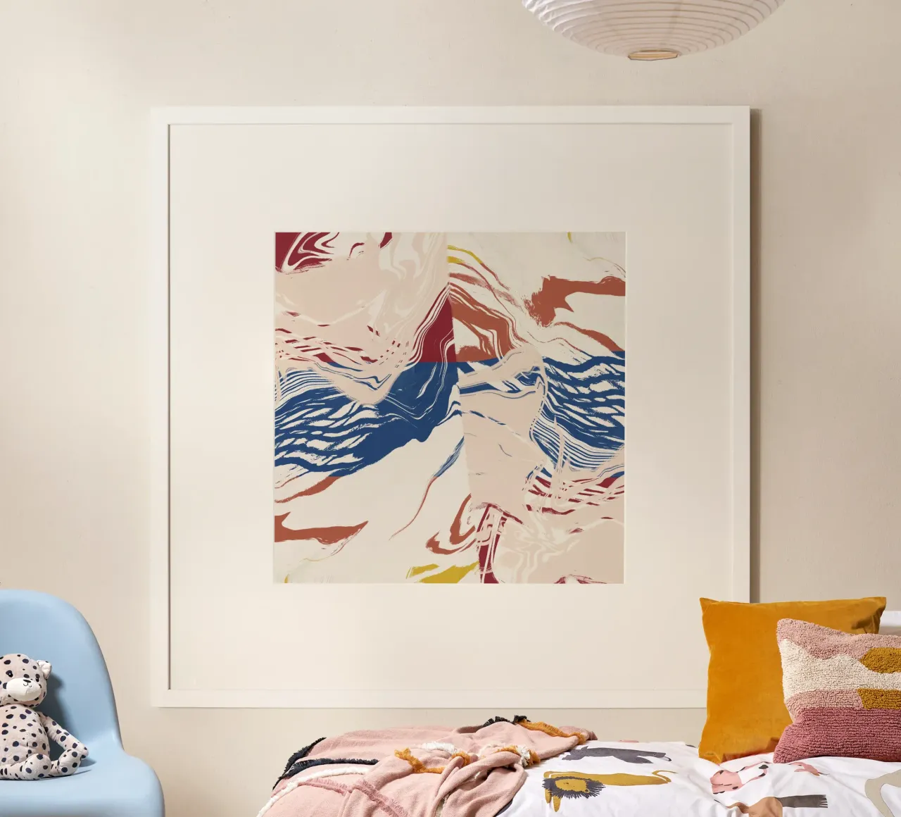 Design fluido 02 poster con telaio in plastica da Little Dean