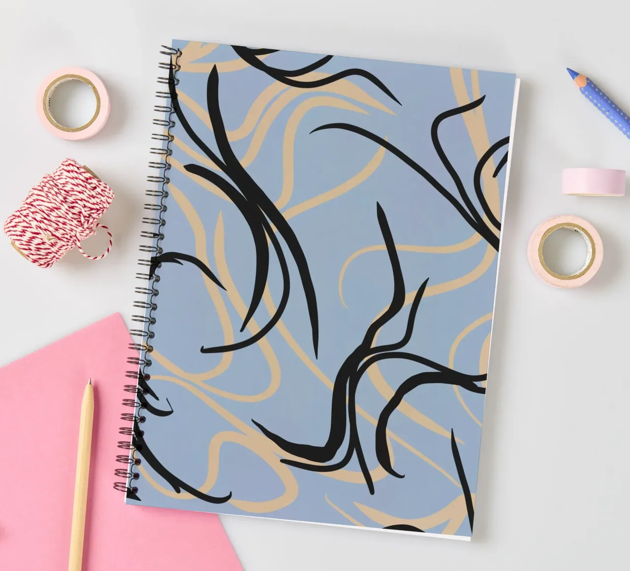 Fluid design 04 spiral notebook by Little Dean