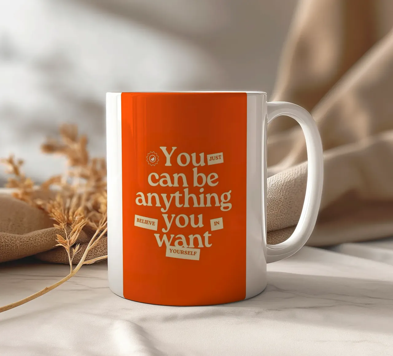 "You just can be anything you want. Believe in yourself." tazza in ceramica da Type & Tape