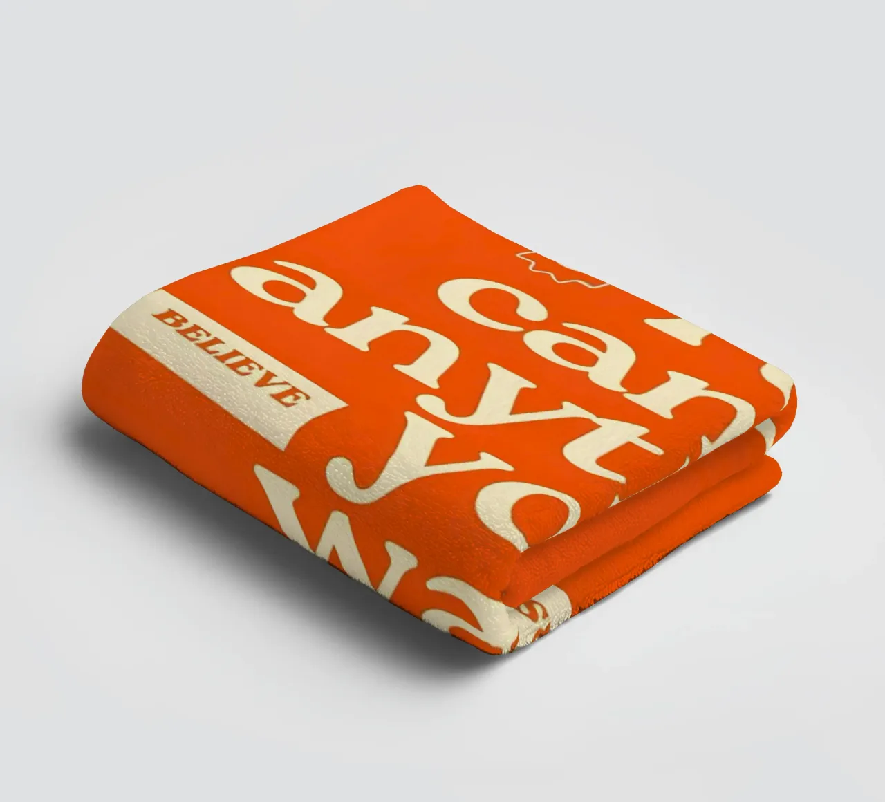 "You just can be anything you want. Believe in yourself." asciugamano da bagno da Type & Tape