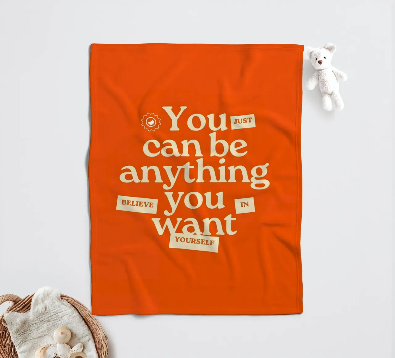 "You just can be anything you want. Believe in yourself." coperta in pile da Type & Tape