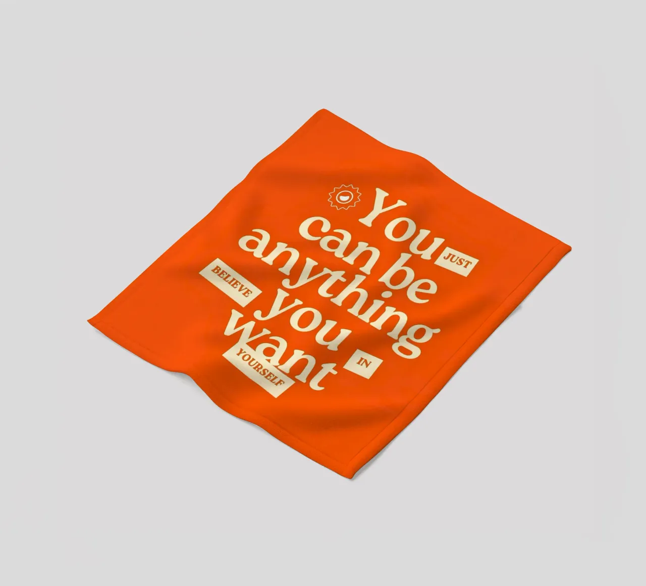 "You just can be anything you want. Believe in yourself." coperta in pile da Type & Tape