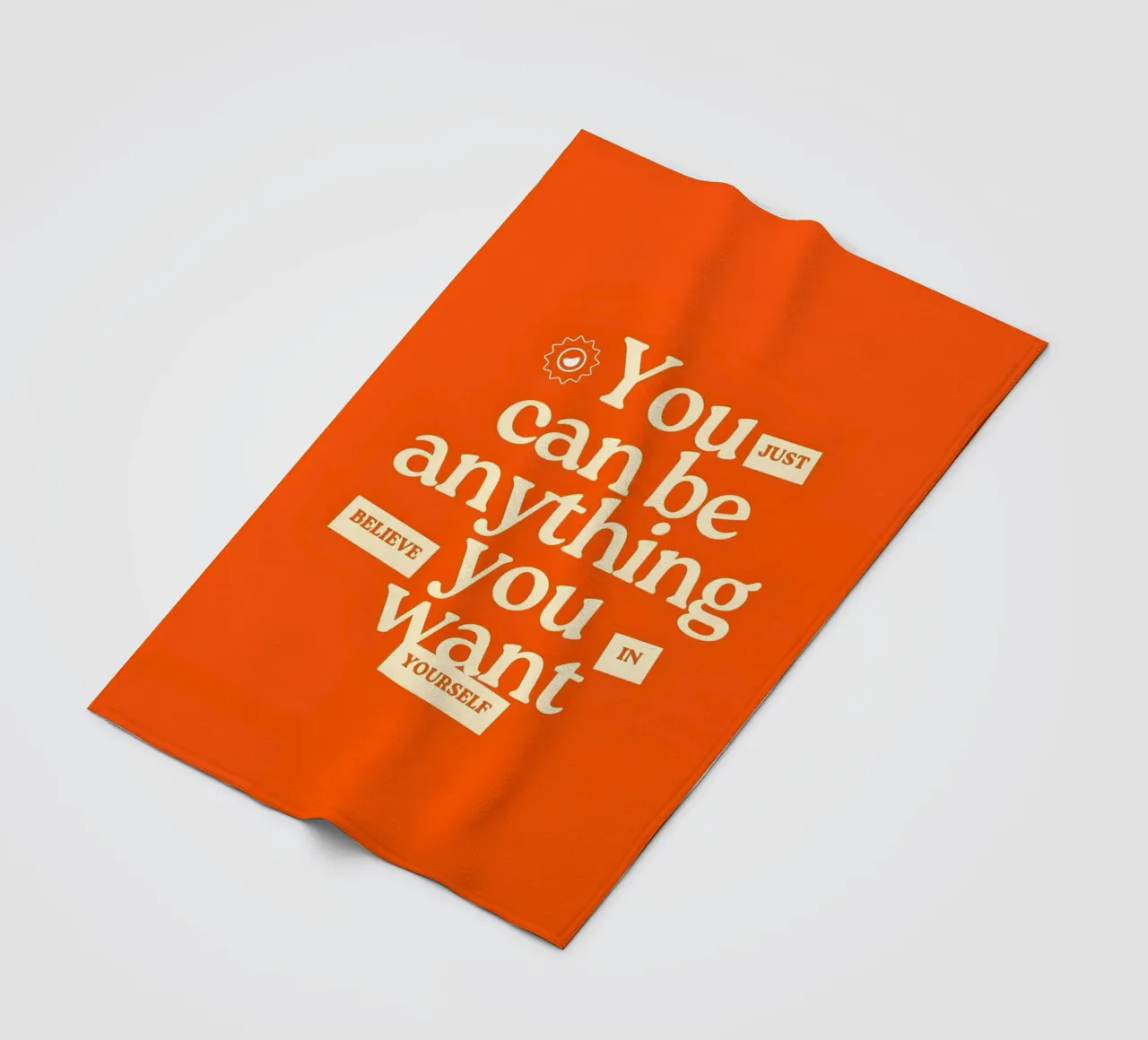 "You just can be anything you want. Believe in yourself." coperta in pile da Type & Tape