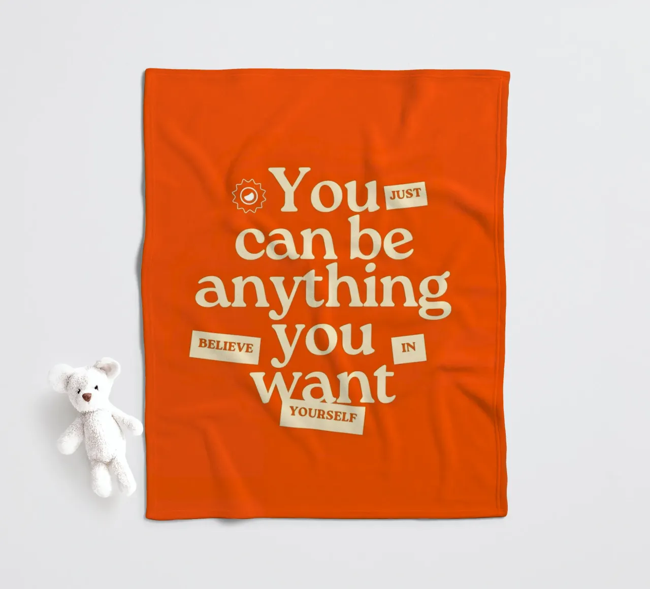 "You just can be anything you want. Believe in yourself." coperta in pile da Type & Tape
