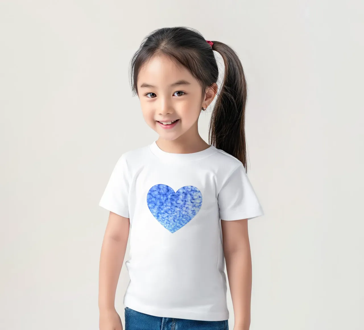 Herz aus Wolken (The sky is my favorite color) t-shirt bambini da Frida + frei