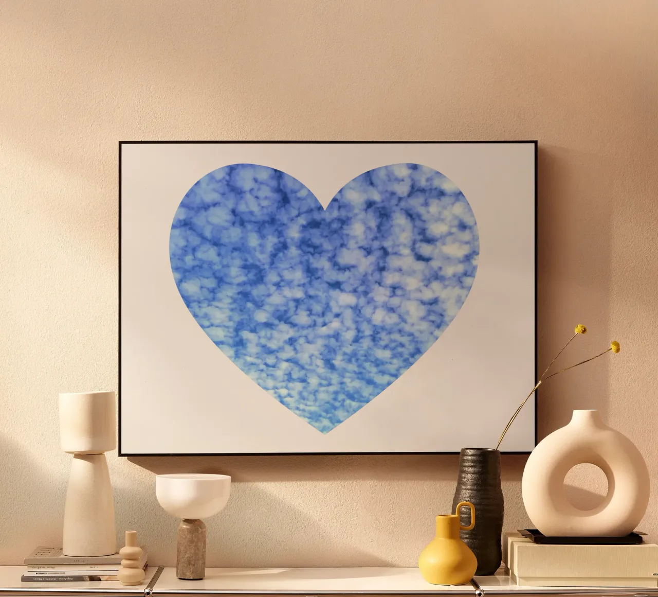 Herz aus Wolken (The sky is my favorite color) alluminio dibond da Frida + frei