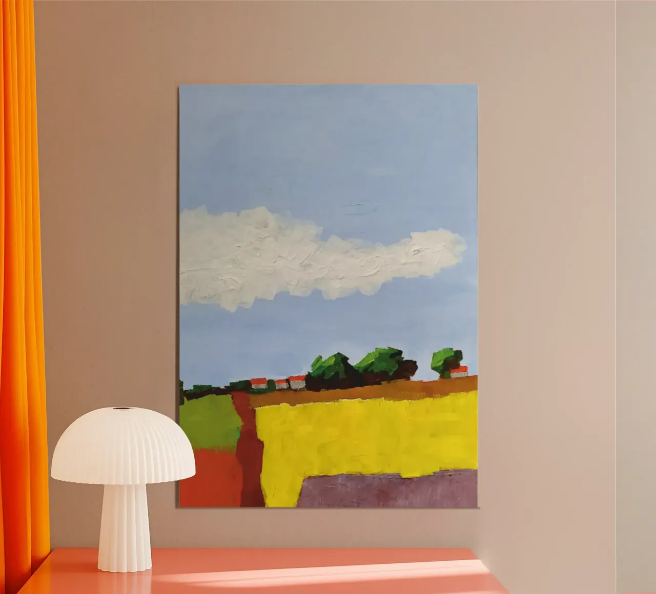 Abstrkte Landschaft 1 poster con telaio in alluminio da Martin Ahrens