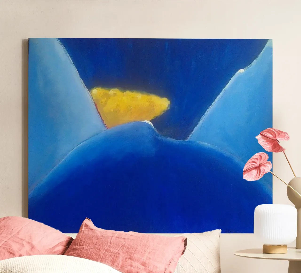 In bloei canvas met Baklijst van Martin Ahrens
