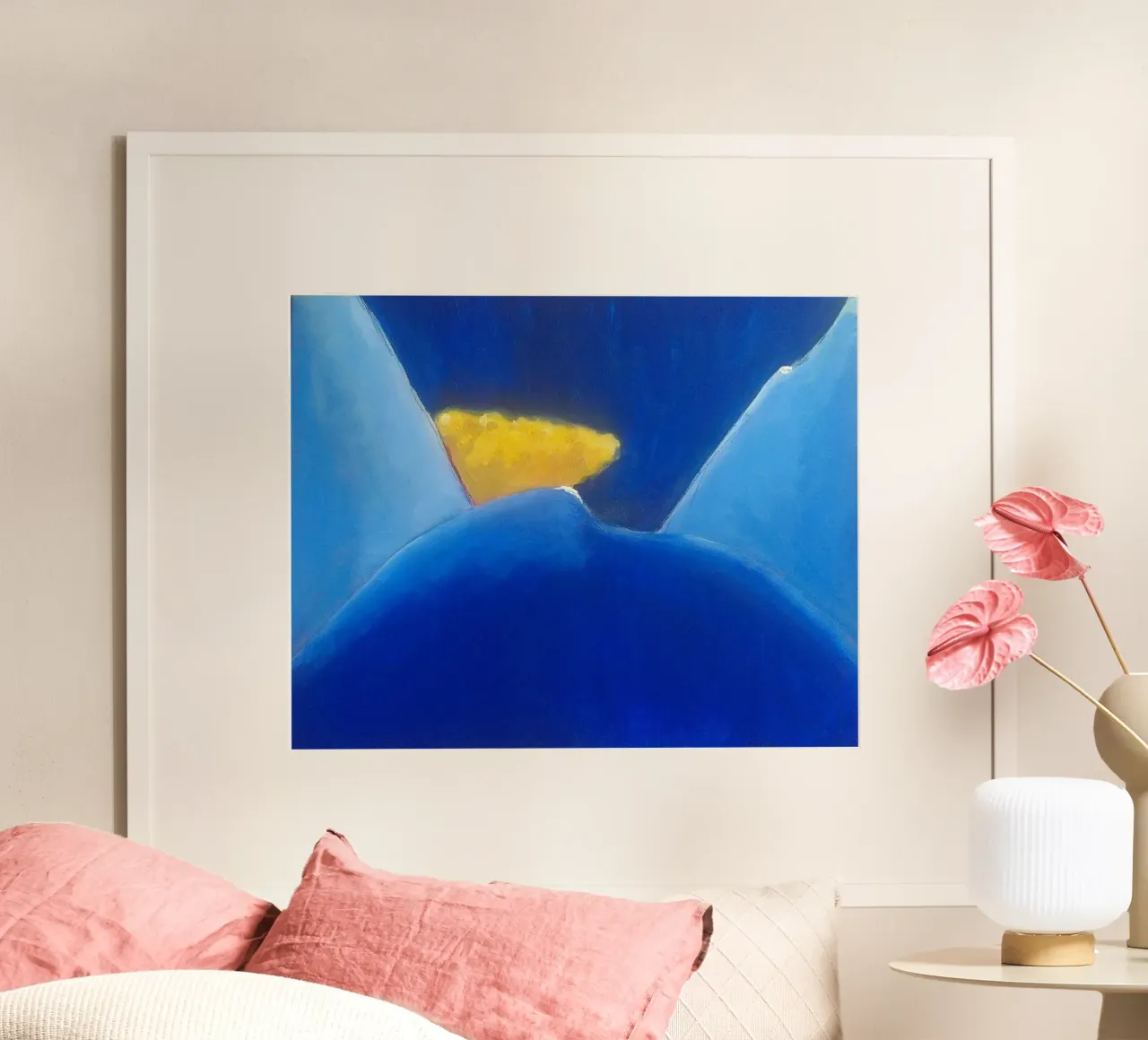 In fiore poster con telaio in legno da Martin Ahrens