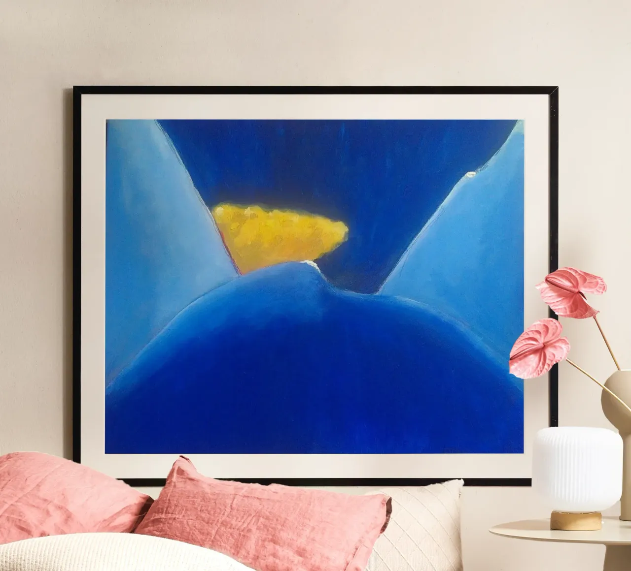 In fiore poster con telaio in legno da Martin Ahrens