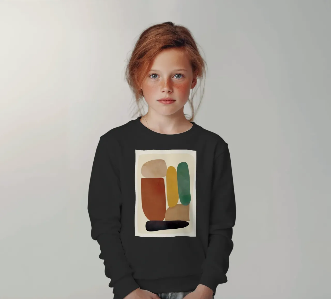 Abstract Minimal Shapes felpa bambino da Flow Line