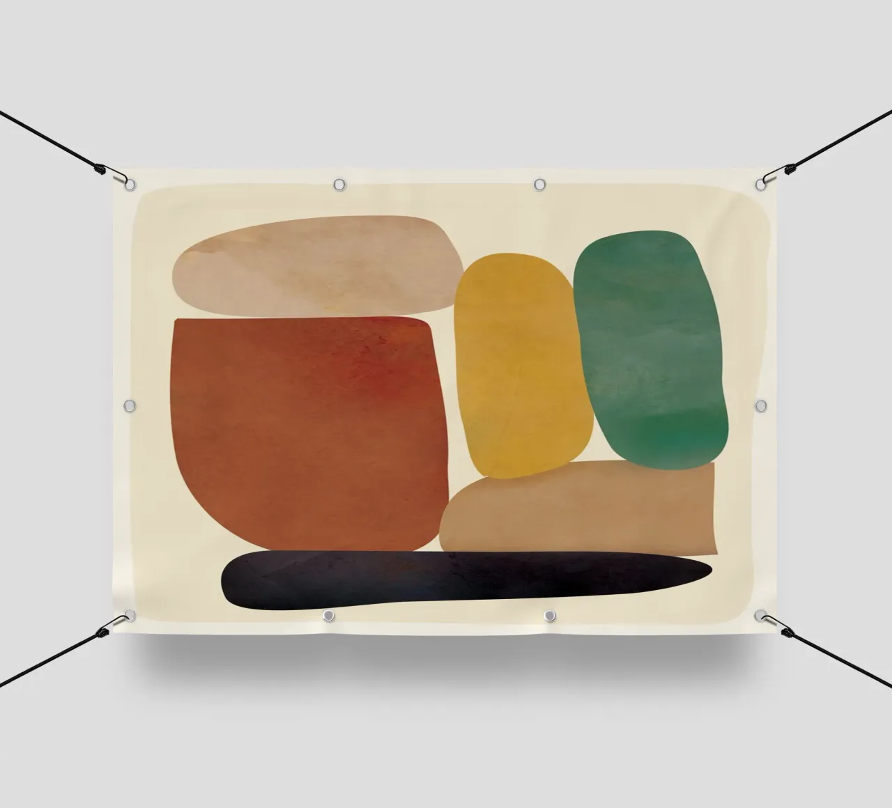 Abstract Minimal Shapes telo in pvc da Flow Line