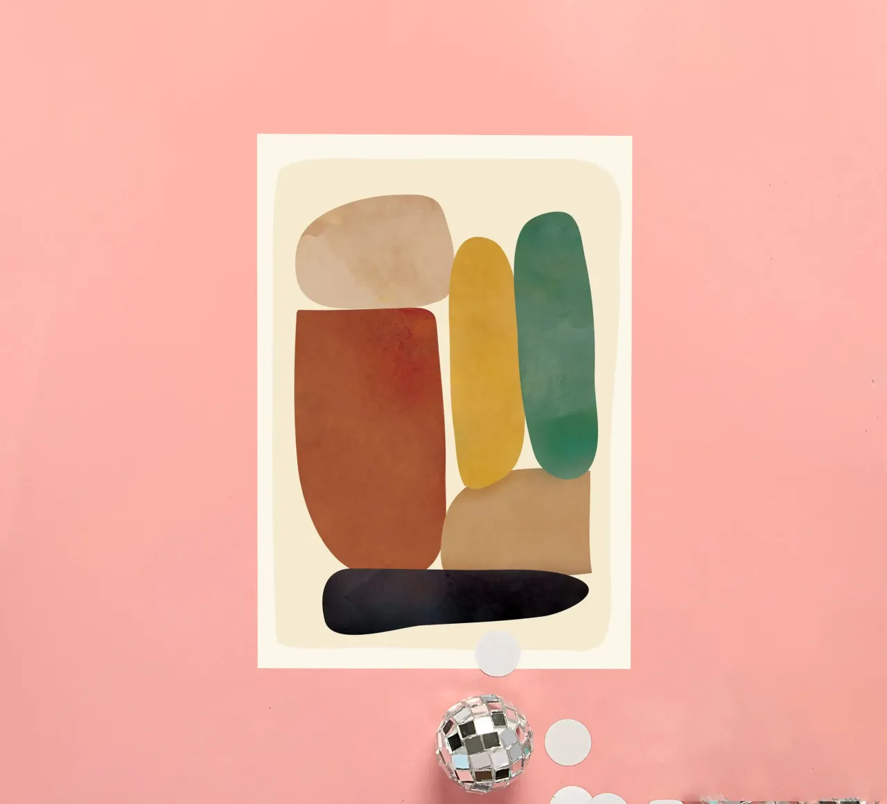 Abstract Minimal Shapes adesivo da Flow Line