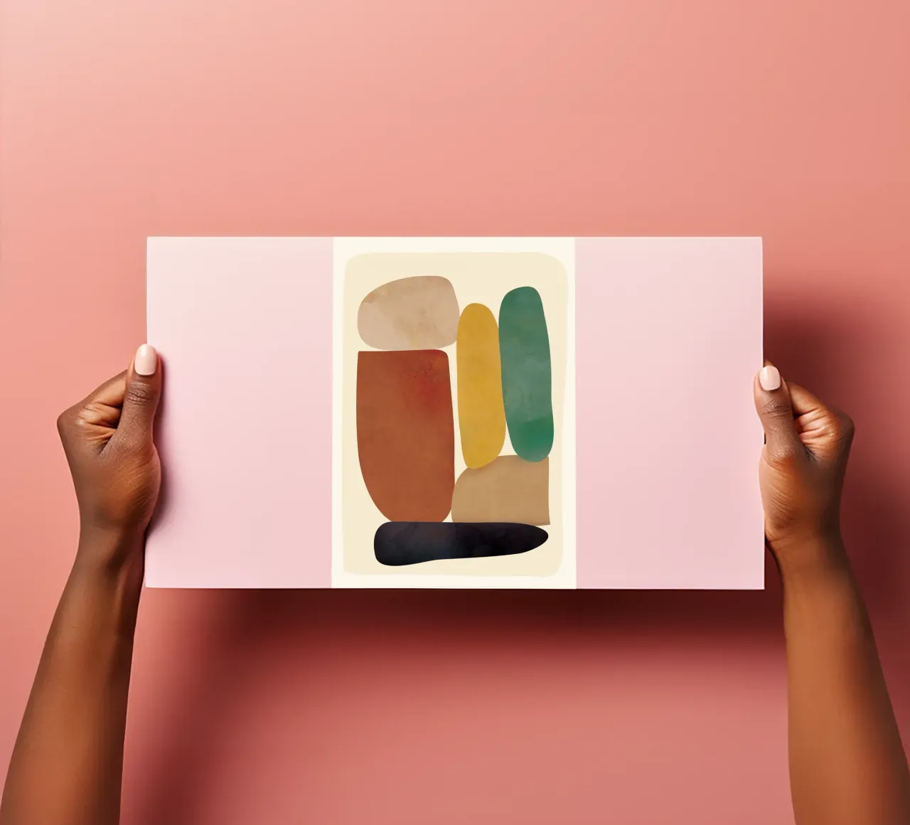 Abstract Minimal Shapes foglio adesivo da Flow Line