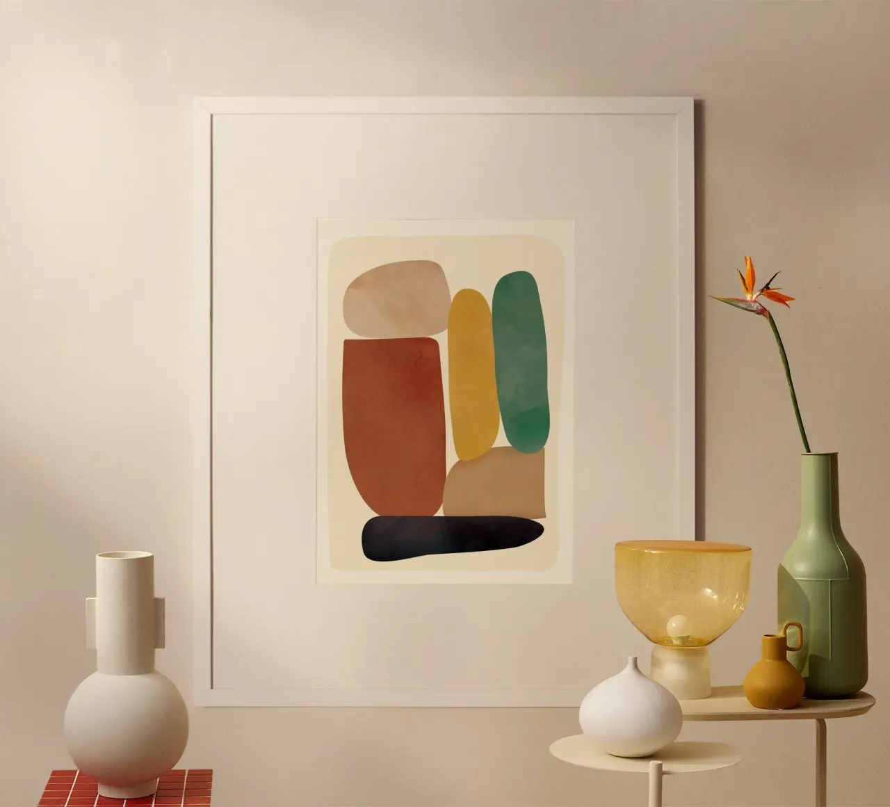 Abstract Minimal Shapes carta hahnemühle da Flow Line