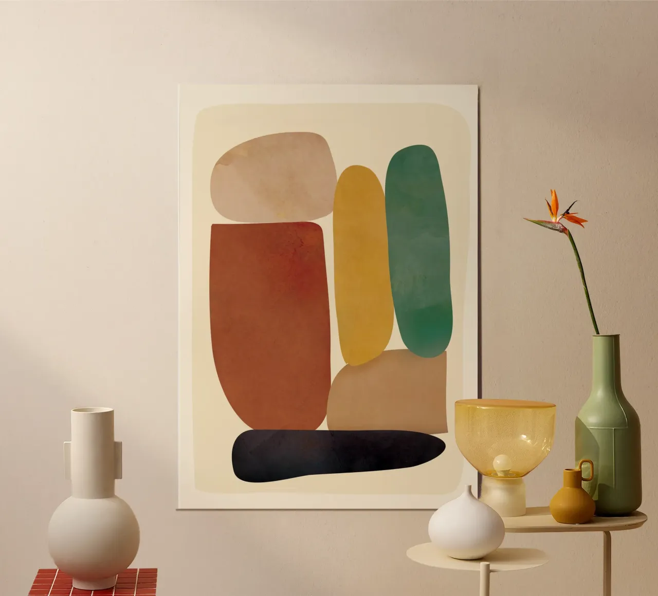 Abstract Minimal Shapes carta hahnemühle da Flow Line